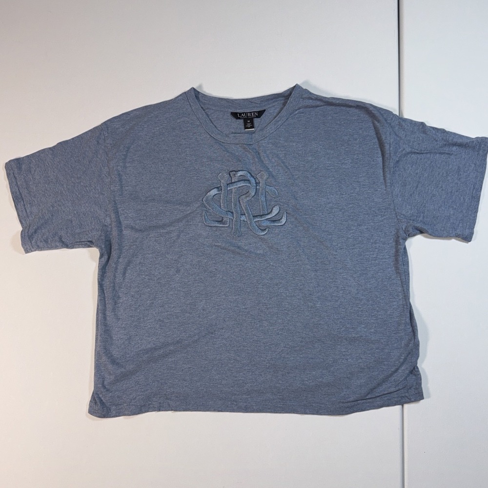 Lauren By Ralph Lauren Women's Crop Top Center Logo Size Medium